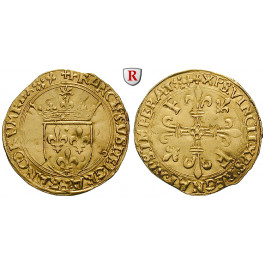 Frankreich, Francois I., Ecu d´or au soleil o.J. (Juli 1519), f.vz