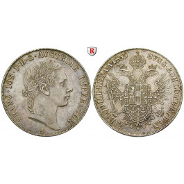 Österreich, Kaiserreich, Franz Joseph I., Konventionstaler 1855, ss-vz
