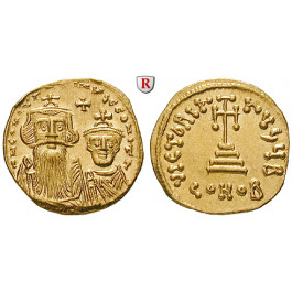 Byzanz, Constans II. und Constantinus IV., Solidus 654-659, vz-st