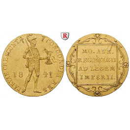 Niederlande, Königreich, Willem II., Dukat 1841, 3,43 g fein, vz