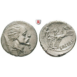 Römische Republik, L. Hostilius Saserna, Denar 48 v.Chr., ss-vz