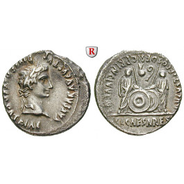 Römische Kaiserzeit, Augustus, Denar 2 v.-4 n.Chr., ss+