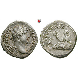 Römische Kaiserzeit, Hadrianus, Denar 134-138, ss-vz