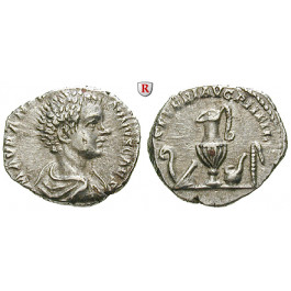 Römische Kaiserzeit, Caracalla, Caesar, Denar 196, ss-vz