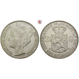 Niederlande, Königreich, Wilhelmina I., 2 1/2 Gulden 1898, ss
