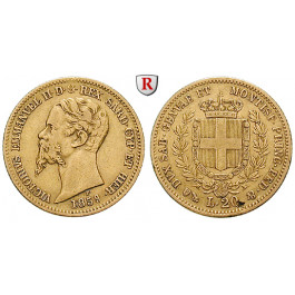 Italien, Königreich Sardinien, Vittorio Emanuele II., 20 Lire 1859, 5,81 g fein, ss