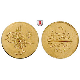 Ägypten, Abdul Hamid II., 5 Piaster 1901 (AH1293), 0,39 g fein, vz