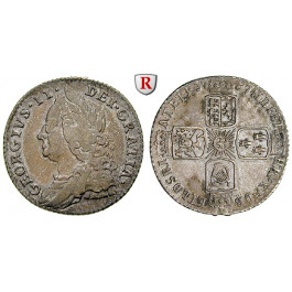 Grossbritannien, George II., Sixpence 1757, ss+