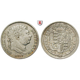 Grossbritannien, George III., Sixpence 1817, ss