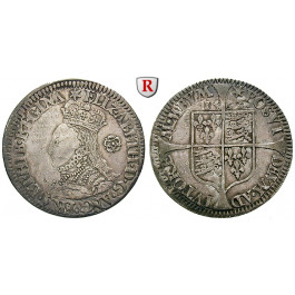 Grossbritannien, Elizabeth I., Sixpence 1562, ss-vz