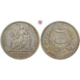 Guatemala, Republik, Peso 1894, ss-vz