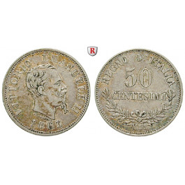 Italien, Königreich, Vittorio Emanuele II., 50 Centesimi 1863, ss
