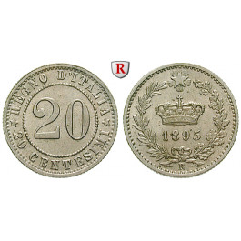 Italien, Königreich, Umberto I., 20 Centesimi 1895, st