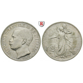 Italien, Königreich, Vittorio Emanuele III., 2 Lire 1911, ss-vz