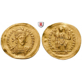 Römische Kaiserzeit, Theodosius II., Solidus 408-419, ss-vz
