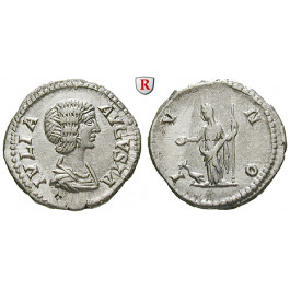 Römische Kaiserzeit, Julia Domna, Frau des Septimius Severus, Denar 202, vz/ss-vz