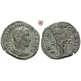 Römische Kaiserzeit, Philippus I., Sesterz 245, vz