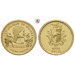 Guinea, 1000 Sylis 1977, 2,64 g fein, st