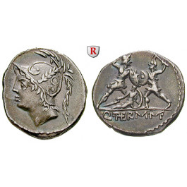 Römische Republik, Q. Minucius Thermus, Denar 103 v.Chr., f.vz