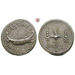 Römische Republik, Marcus Antonius, Denar 32-31 v.Chr., f.vz
