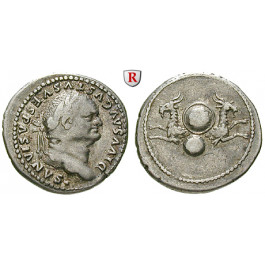 Römische Kaiserzeit, Vespasianus, Denar 80-81, ss+