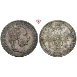 Österreich, Kaiserreich, Franz Joseph I., Doppelgulden 1872, f.vz