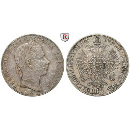 Österreich, Kaiserreich, Franz Joseph I., Gulden 1857, ss+