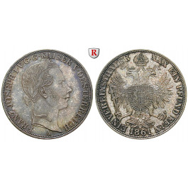 Österreich, Kaiserreich, Franz Joseph I., Vereinstaler 1861, vz