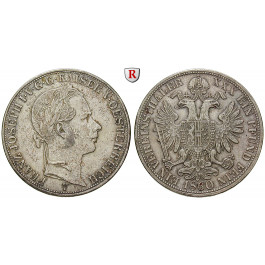 Österreich, Kaiserreich, Franz Joseph I., Vereinstaler 1860, ss-vz