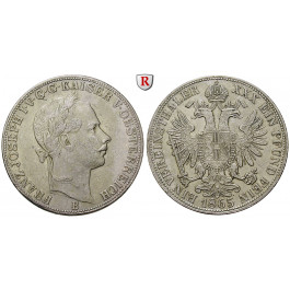 Österreich, Kaiserreich, Franz Joseph I., Vereinstaler 1865, f.vz