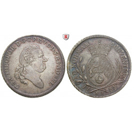 Pfalz, Kurpfalz, Karl Theodor, Konventionstaler 1789, vz