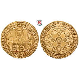Belgien, Brabant, Johanna und Wenzel von Böhmen, Pieter d`or o.J. (1375-83), vz