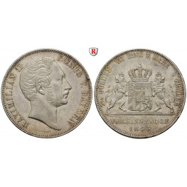 Bayern, Königreich, Maximilian II., Vereinsdoppeltaler 1855, ss+