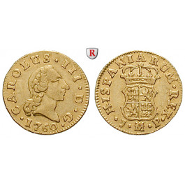 Spanien, Carlos III., 1/2 Escudo 1760, ss+