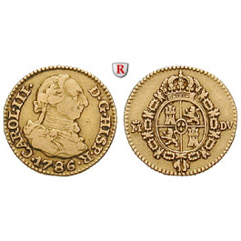 Spanien, Carlos III., 1/2 Escudo 1786, ss