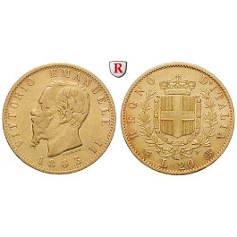 Italien, Königreich, Vittorio Emanuele II., 20 Lire 1863, 5,81 g fein, ss