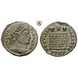 Römische Kaiserzeit, Constantinus I., Follis 327-328, vz