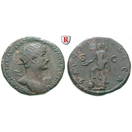 Römische Kaiserzeit, Hadrianus, Dupondius 119-121, ss