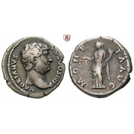 Römische Kaiserzeit, Hadrianus, Denar 134-138, ss