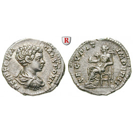 Römische Kaiserzeit, Geta, Caesar, Denar 200-202, vz