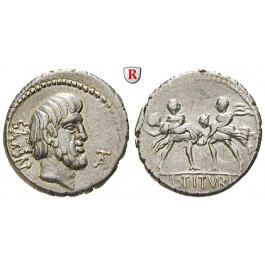 Römische Republik, L. Titurius Sabinus, Denar 89 v.Chr., ss-vz