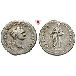 Römische Kaiserzeit, Domitianus, Caesar, Denar 79, ss
