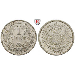 Deutsches Kaiserreich, 1 Mark 1906, G, vz-st, J. 17