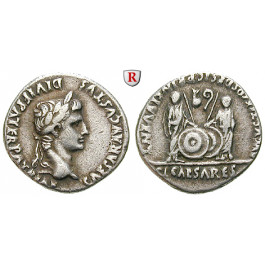 Römische Kaiserzeit, Augustus, Denar 2 v.-4 n.Chr., ss