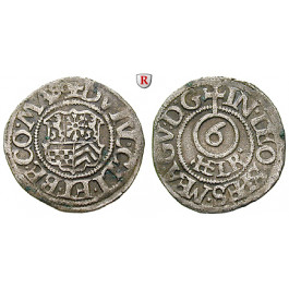 Ravensberg, Grafschaft, Georg Wilhelm von Brandenburg, Körtling zu 6 Heller kölnisch o.J., ss