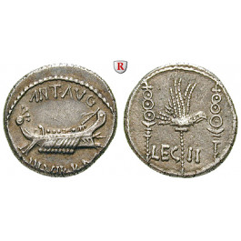 Römische Republik, Marcus Antonius, Denar 32-31 v.Chr., f.vz