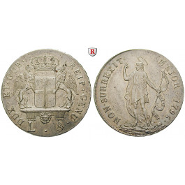 Italien, Genua, Doge Biennali, 8 Lire 1796, vz