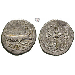 Römische Republik, Marcus Antonius, Denar 32-31 v.Chr., ss