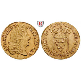 Frankreich, Louis XIV., Louis d´or à l´ecu 1690, vz