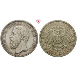 Deutsches Kaiserreich, Baden, Friedrich I., 5 Mark 1898, G, f.vz, J. 29